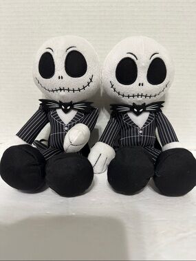 Disney Jack Skellington Plush Pair The Nightmare Before Christmas Tim Burton